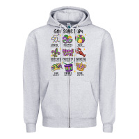 Heather Grey god says i am mardi gras Zipper Hoodie - MaliasSmallBusiness