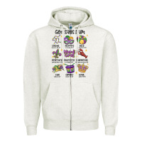 Oatmeal Heather god says i am mardi gras Zipper Hoodie - MaliasSmallBusiness