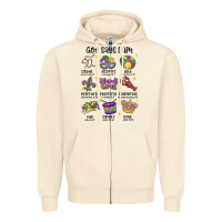 Sandshell god says i am mardi gras Zipper Hoodie - MaliasSmallBusiness