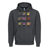 Smoke god says i am mardi gras Zipper Hoodie - MaliasSmallBusiness