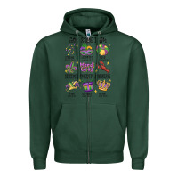 Sports Green god says i am mardi gras Zipper Hoodie - MaliasSmallBusiness