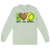 Matcha peace love softball Long Sleeve Tee - AdoDesignShop