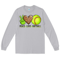 Moon Dust peace love softball Long Sleeve Tee - AdoDesignShop