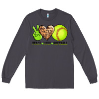 Smoke peace love softball Long Sleeve Tee - AdoDesignShop