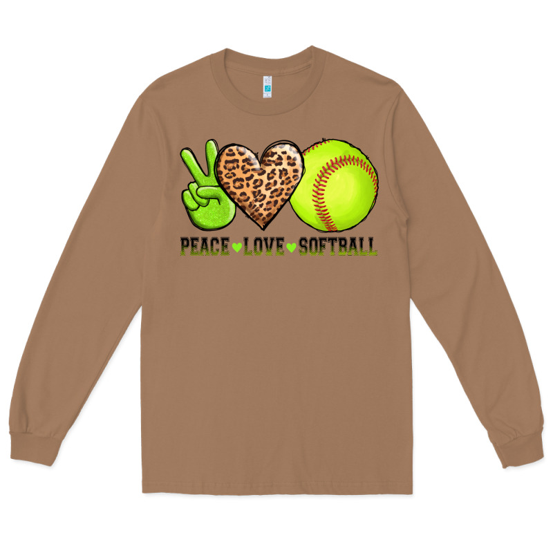 Peace Love Softball Long Sleeve Tee by AdoDesignShop | Teevron