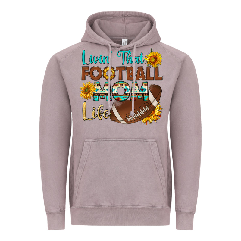 Livin' That Football Mom Life Vintage Hoodie by HRA Design Shop | Teevron
