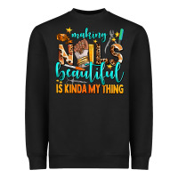 Black making nails beautiful is kinda my thing Heavyweight Sweatshirt - AdoDesignShop