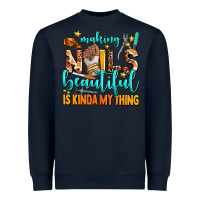 Navy making nails beautiful is kinda my thing Heavyweight Sweatshirt - AdoDesignShop