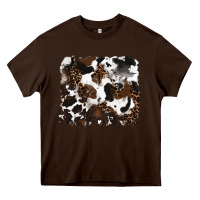 Chocolate Brown leopard cowhide background Heavy Core Tee - RanaPortraitStore