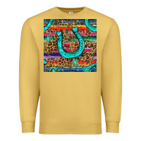 Antique Gold Western Horseshoe And Arrow With Leopard And Serape Seamless Pattern Premium Sweatshirt - BundleAndBundleShop