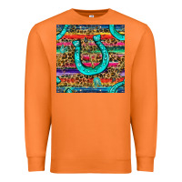 Carrot Western Horseshoe And Arrow With Leopard And Serape Seamless Pattern Premium Sweatshirt - BundleAndBundleShop