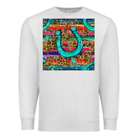 Oatmeal Heather Western Horseshoe And Arrow With Leopard And Serape Seamless Pattern Premium Sweatshirt - BundleAndBundleShop