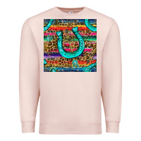 Pale Pink Western Horseshoe And Arrow With Leopard And Serape Seamless Pattern Premium Sweatshirt - BundleAndBundleShop