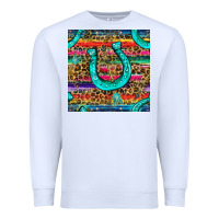 White Western Horseshoe And Arrow With Leopard And Serape Seamless Pattern Premium Sweatshirt - BundleAndBundleShop
