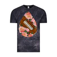 Cloud Black american football and western roses teardrop Vintage Tee - BundleAndBundleShop