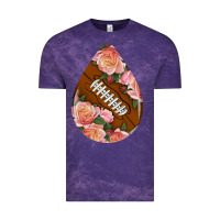 Cloud Purple american football and western roses teardrop Vintage Tee - BundleAndBundleShop