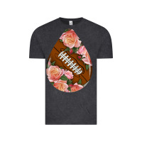 Vintage Black american football and western roses teardrop Vintage Tee - BundleAndBundleShop