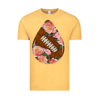 Vintage Mustard american football and western roses teardrop Vintage Tee - BundleAndBundleShop