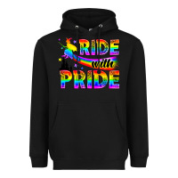 Black Western LGBTQ+ Ride With Pride Heavyweight Hoodie - BundleAndBundleShop