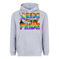 Heather Grey Western LGBTQ+ Ride With Pride Heavyweight Hoodie - BundleAndBundleShop