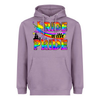 Lavender Western LGBTQ+ Ride With Pride Heavyweight Hoodie - BundleAndBundleShop