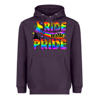 Plum Western LGBTQ+ Ride With Pride Heavyweight Hoodie - BundleAndBundleShop