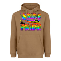 Toasted Coconut Western LGBTQ+ Ride With Pride Heavyweight Hoodie - BundleAndBundleShop