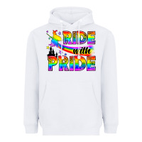 White Western LGBTQ+ Ride With Pride Heavyweight Hoodie - BundleAndBundleShop
