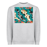 Turquoise Glitter Cowhide Heavyweight Sweatshirt | Teevron