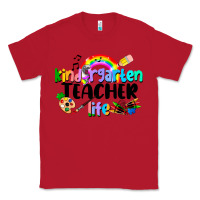 Red Kindergarten Teacher Life Classic Tee - LillyAllenDesigns