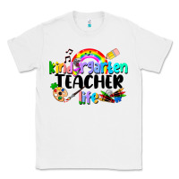 White Kindergarten Teacher Life Classic Tee - LillyAllenDesigns