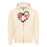 Sandshell mimi flower heart Zipper Hoodie - MaliasSmallBusiness