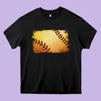 Heavy Core Tee softball brushstroke