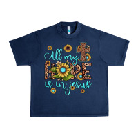 Navy all my hope is in jesus Urban Heavy Tee - JahusDesignShop