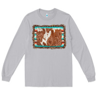 Moon Dust leopard serape cowhide  leather background Long Sleeve Tee - AdoDesignShop