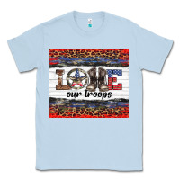 Dusty Blue armed forces day love our troops Classic Tee - Artiststas