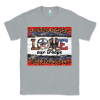 Heather Grey armed forces day love our troops Classic Tee - Artiststas