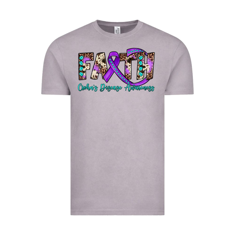 Faith Crohn's Disease Awareness Vintage Tee by JahusDesignShop | Teevron