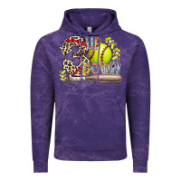 Cloud Purple three up down softball Vintage Hoodie - RacoonDesign
