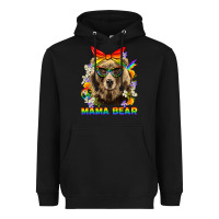 Black Mama Bear Pride LGBTQ+ Heavyweight Hoodie - BundleAndBundleShop