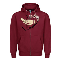 Burgundy personalized grandma Zipper Hoodie - MaliasSmallBusiness