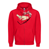 Red personalized grandma Zipper Hoodie - MaliasSmallBusiness