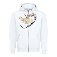 White personalized grandma Zipper Hoodie - MaliasSmallBusiness