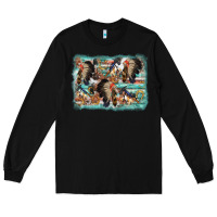 Black indian western background Long Sleeve Tee - AdoDesignShop