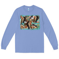 Colony Blue indian western background Long Sleeve Tee - AdoDesignShop