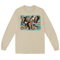 Mushroom indian western background Long Sleeve Tee - AdoDesignShop