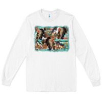 White indian western background Long Sleeve Tee - AdoDesignShop