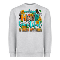 Heather Grey making hair beautiful is kinda my thing Heavyweight Sweatshirt - AdoDesignShop