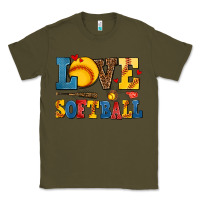Army Green love softball Classic Tee - AdoDesignShop