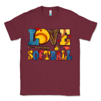 Burgundy love softball Classic Tee - AdoDesignShop